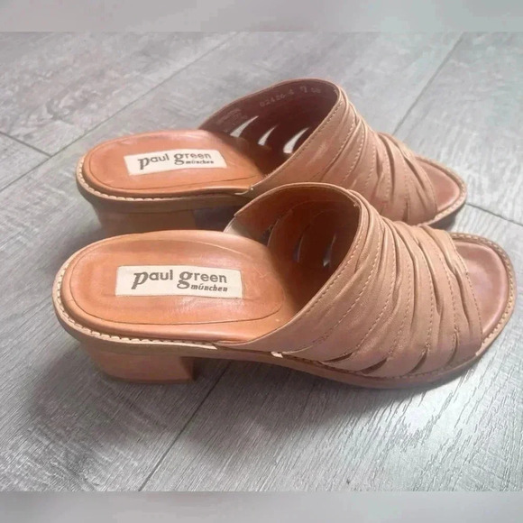 Paul Green Tan Slip on Mules New Size 6.5 - Picture 4 of 4